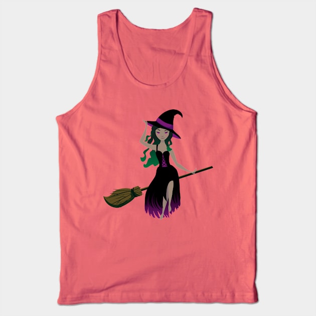 Cute witch Tank Top by CraftCloud